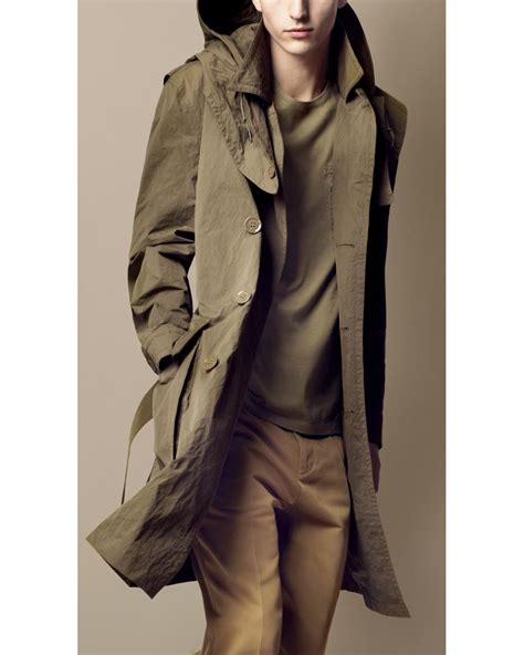 burberry brit wool hooded trench coat|burberry men's trench coat outlet.